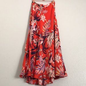 Anthropologie HD In Paris silk floral maxi skirt